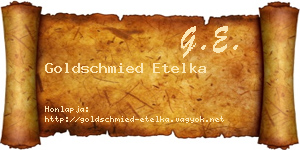 Goldschmied Etelka névjegykártya